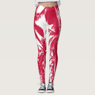 Leggings Motif des Feuilles de palmiers