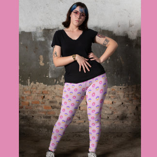 Leggings Motif des fleurs cardiaques