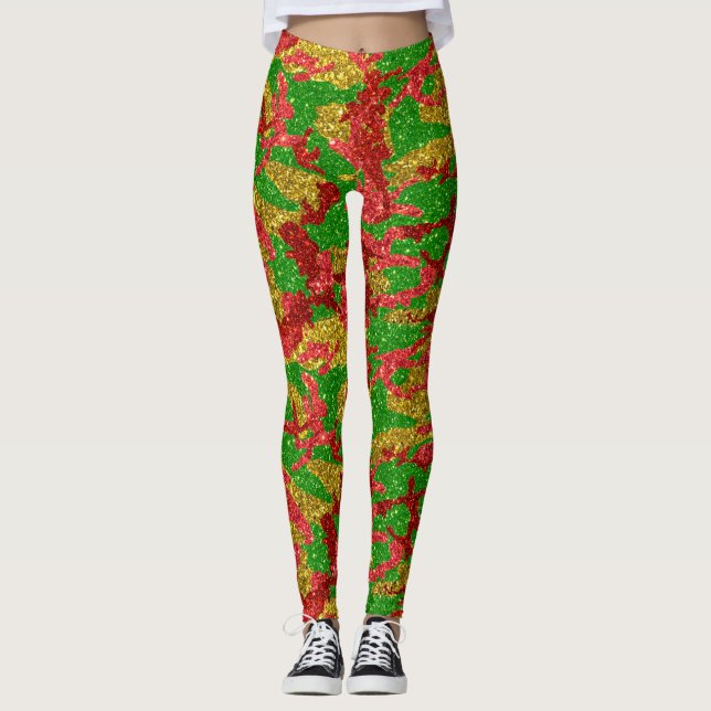 Leggings Motif Des Haus De Camo Gold Xmas (Devant)