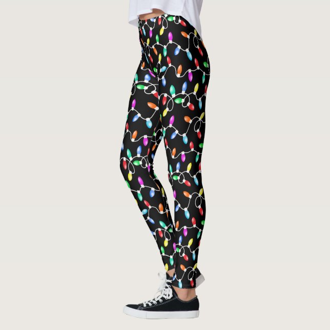 Leggings Motif des lumières de Noël (Gauche)