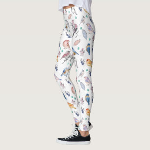 Leggings Motif des oiseaux de printemps