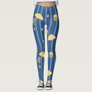 Leggings Motif d'essentiels de plage d'été (2)