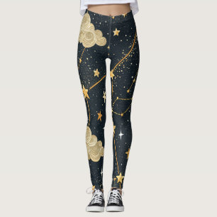 Leggings Motif d'étoile de constellation céleste (2)