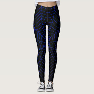 Leggings Motif d'Halloween bleu noir