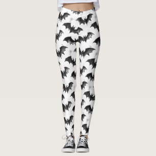 Leggings Motif d'Halloween Chauves-souris en vol à l'aquare