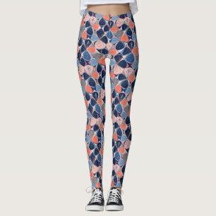 Leggings Motif d'Hibiscus Tropical Côtier (7)
