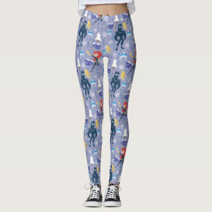 Leggings Motif d'hiver Black Widow & Black Panther