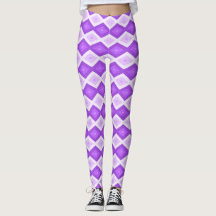 Leggings Motif diamant violet clair
