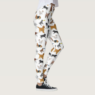 Leggings Motif d'illustrations de chiens mignons