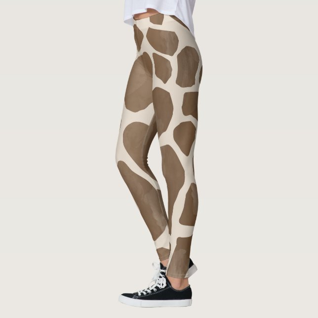 Leggings Motif d'impression des points de girafe (Gauche)