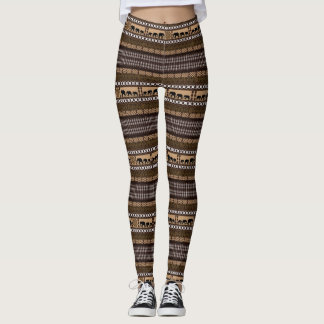 Leggings Motif d'impression ethnique africaine