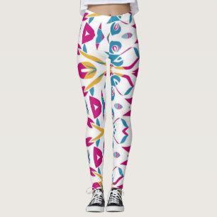 Leggings Motif d'impression multicouleur abstrait