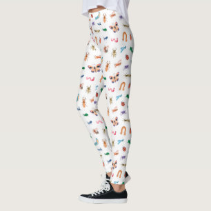 Leggings Motif d'insectes coloré mignon