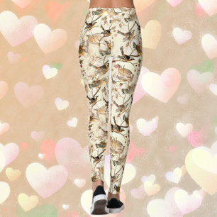 Leggings Motif d'oiseau chanteur