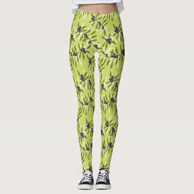 Leggings Motif d'olive (Devant)
