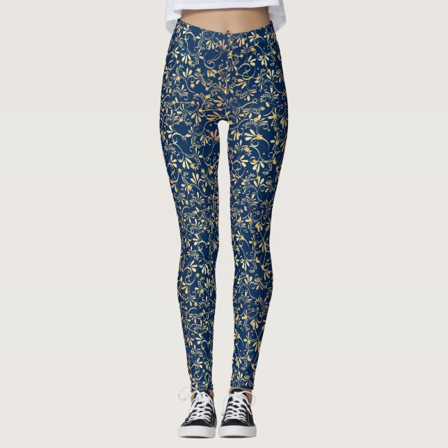 Leggings Motif d'or 08.bw DBlue BG (Devant)
