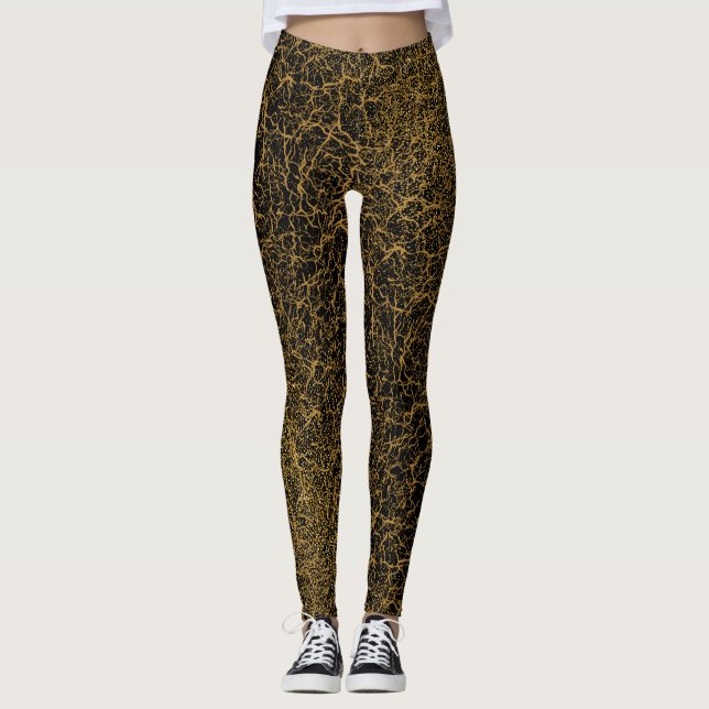 Leggings Motif d'or 09.bw DGreen BG (Devant)