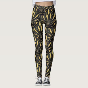 Leggings motif doré art déco