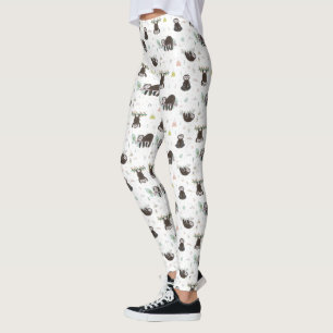 Leggings Motif doux somnolent de paresse