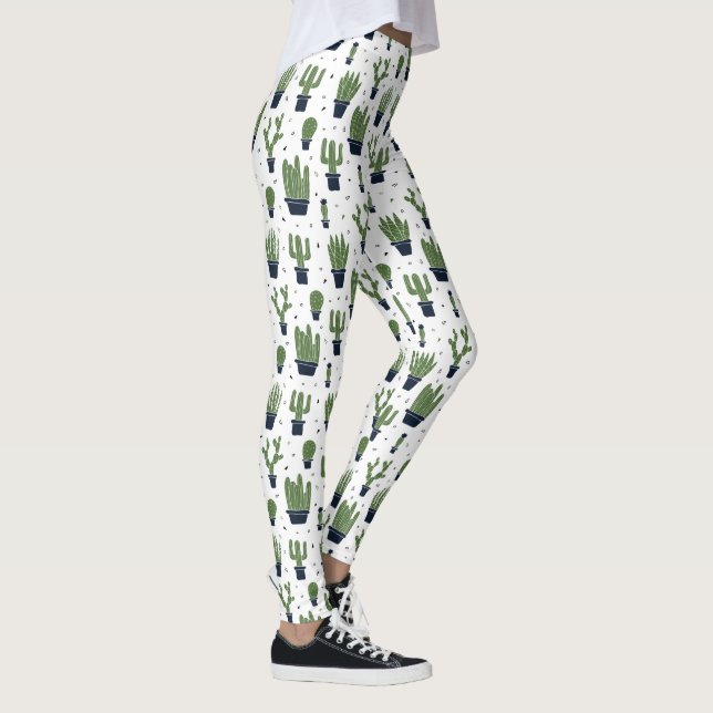 Leggings Motif du désert de cactus foncé rustique (Droite)