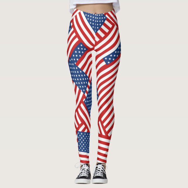 Leggings MOTIF du drapeau américain (Devant)