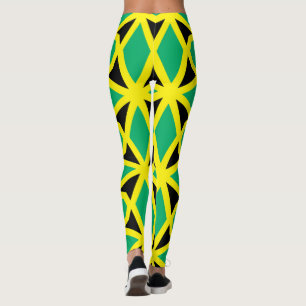 Leggings Motif du drapeau jamaïcain