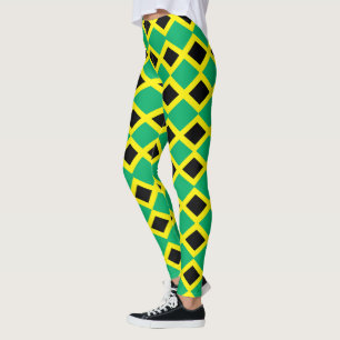 Leggings Motif du drapeau jamaïcain