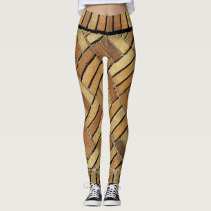 Leggings - Motif en brique tissé