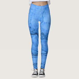 Leggings Motif en granit bleu, marbre bleu, pierre bleue