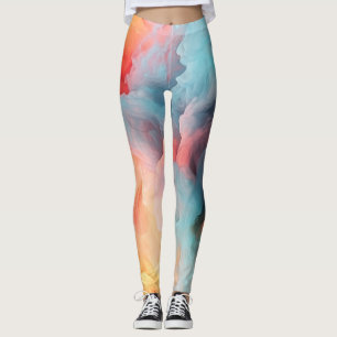 Leggings Motif en marbre Pastel