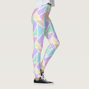 Leggings Motif en mosaïque arc-en-ciel Pastel
