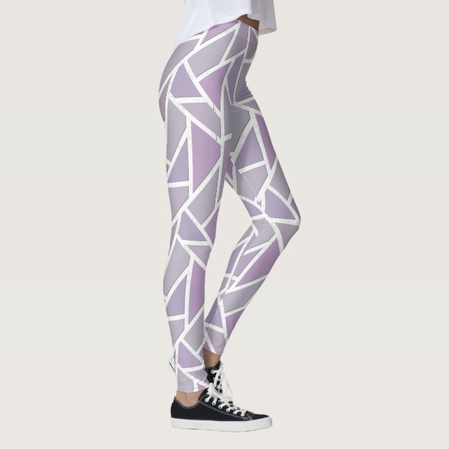 Leggings Motif en mosaïque de lavande (Droite)