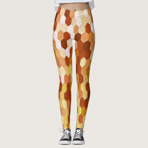 Leggings Motif en nid d'abeille dans du vin chaud au miel e