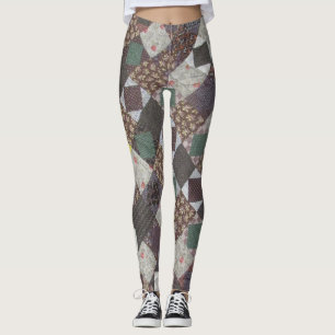 Leggings Motif en Patchwork vintage, courtepointe en diaman