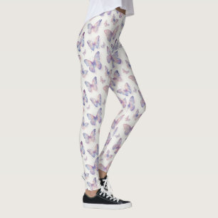 Leggings Motif esthétique pastel rêveur de papillon