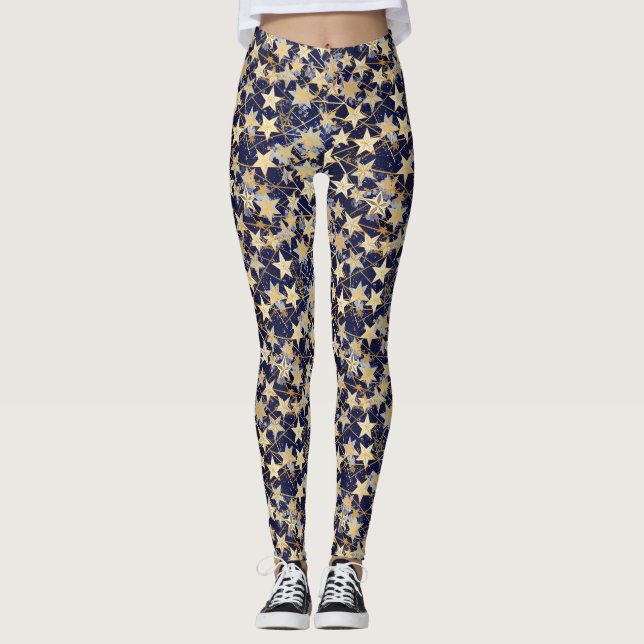 Leggings Motif étoile connecté (Devant)