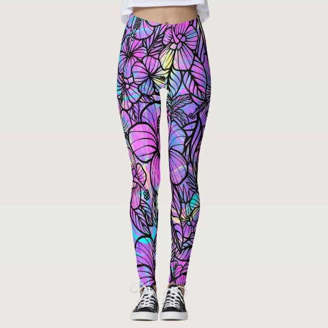 Leggings Motif Exotic Tropical Fest (Devant)