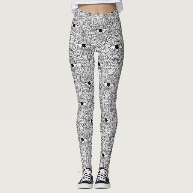 Leggings Motif Eye Mandala (Devant)