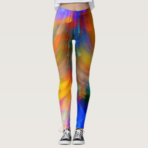 Leggings Motif fantaisiste de fleurs sauvages à l'aquarelle