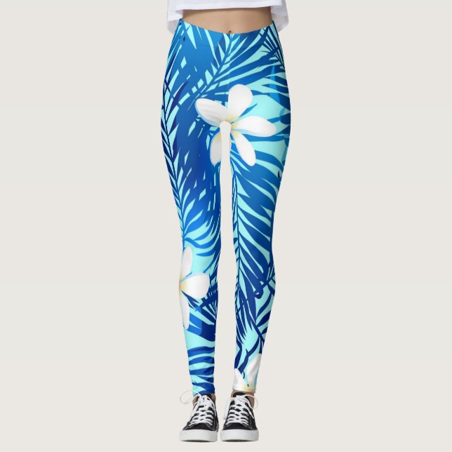 Leggings motif feuille (Devant)