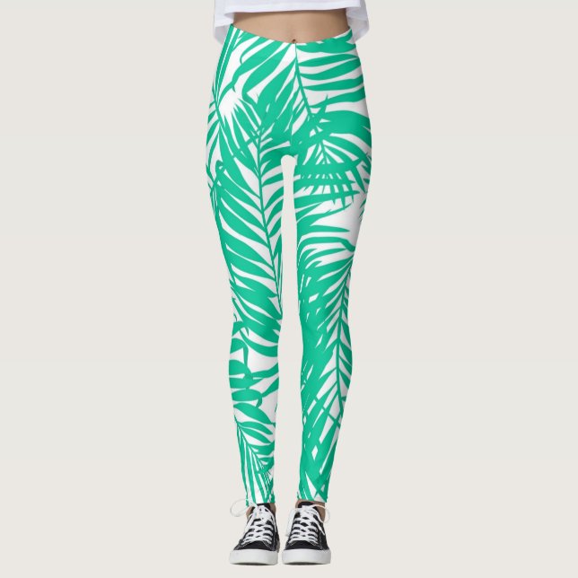 Leggings motif feuille (Devant)