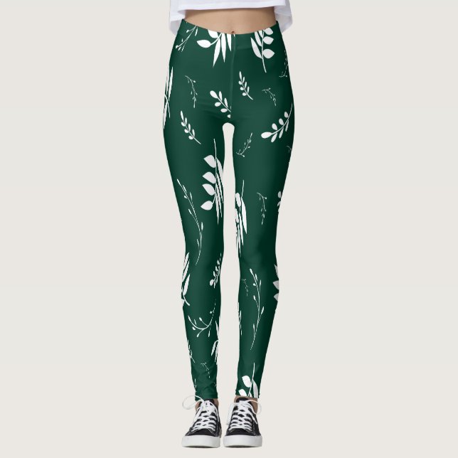 Leggings motif feuille (Devant)
