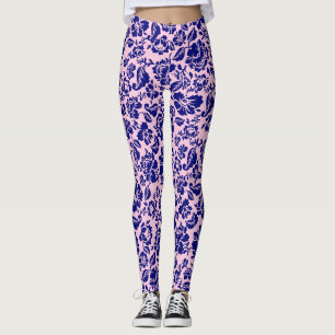 Leggings motif feuille.13.bw Lpink BG