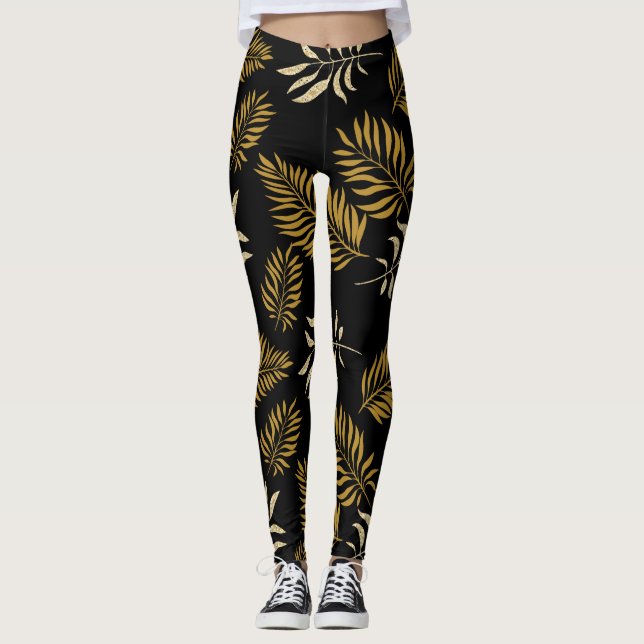 Leggings Motif feuille 16 (Devant)