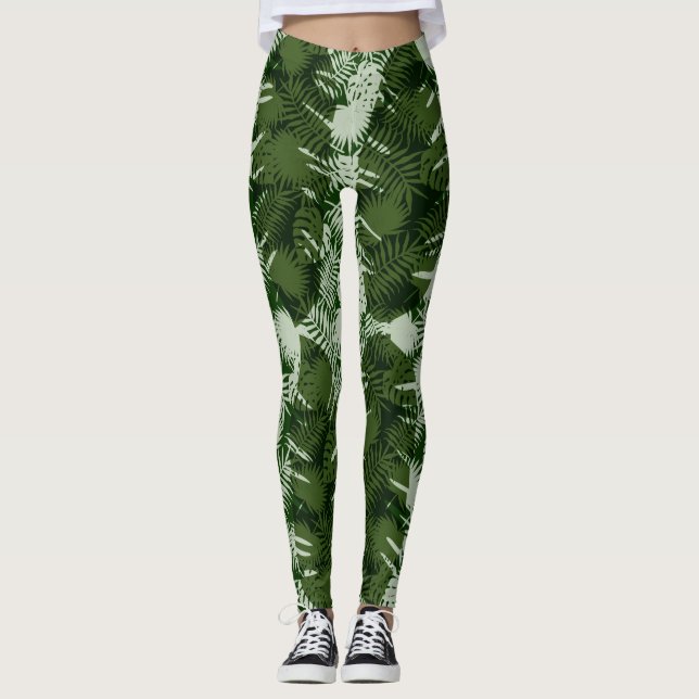 Leggings motif feuille banane design feuille (Devant)