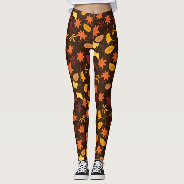 Leggings Motif Feuille de l'érable-45947 (Devant)