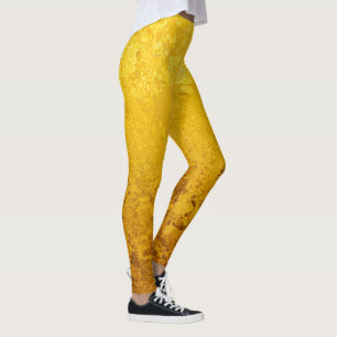 Leggings Motif FEUILLE D'OR PURE + votre texte / photo