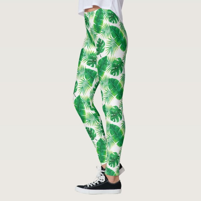 Leggings Motif Feuille tropical (Gauche)