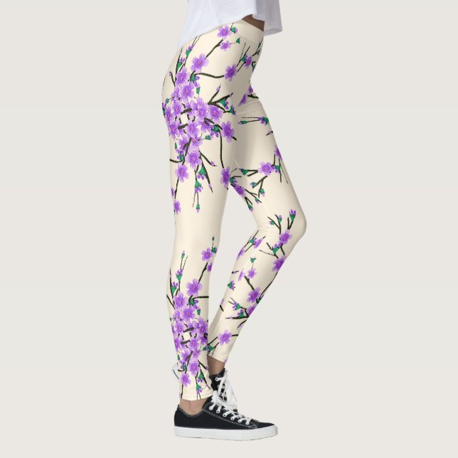 Leggings motif floral de ressort (Droite)