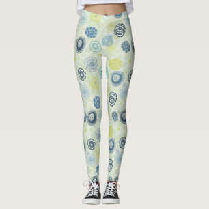 Leggings Motif floral élégant avec les fleurs mignonnes